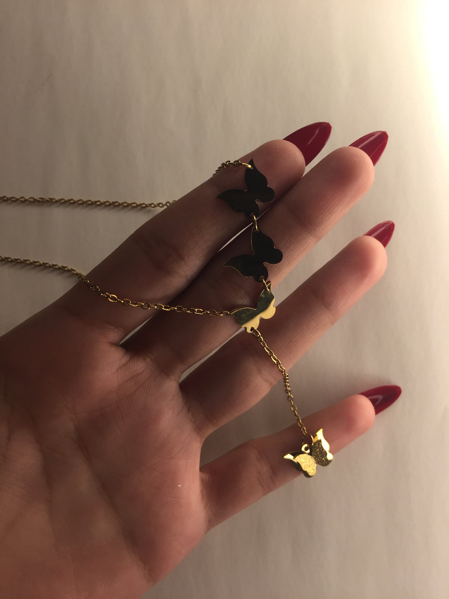 Golden Butterfly Charm Necklace