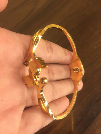 Golden Butterfly Charm Bracelet