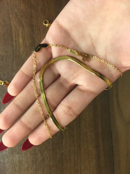 Golden Love Charm Layered Necklace