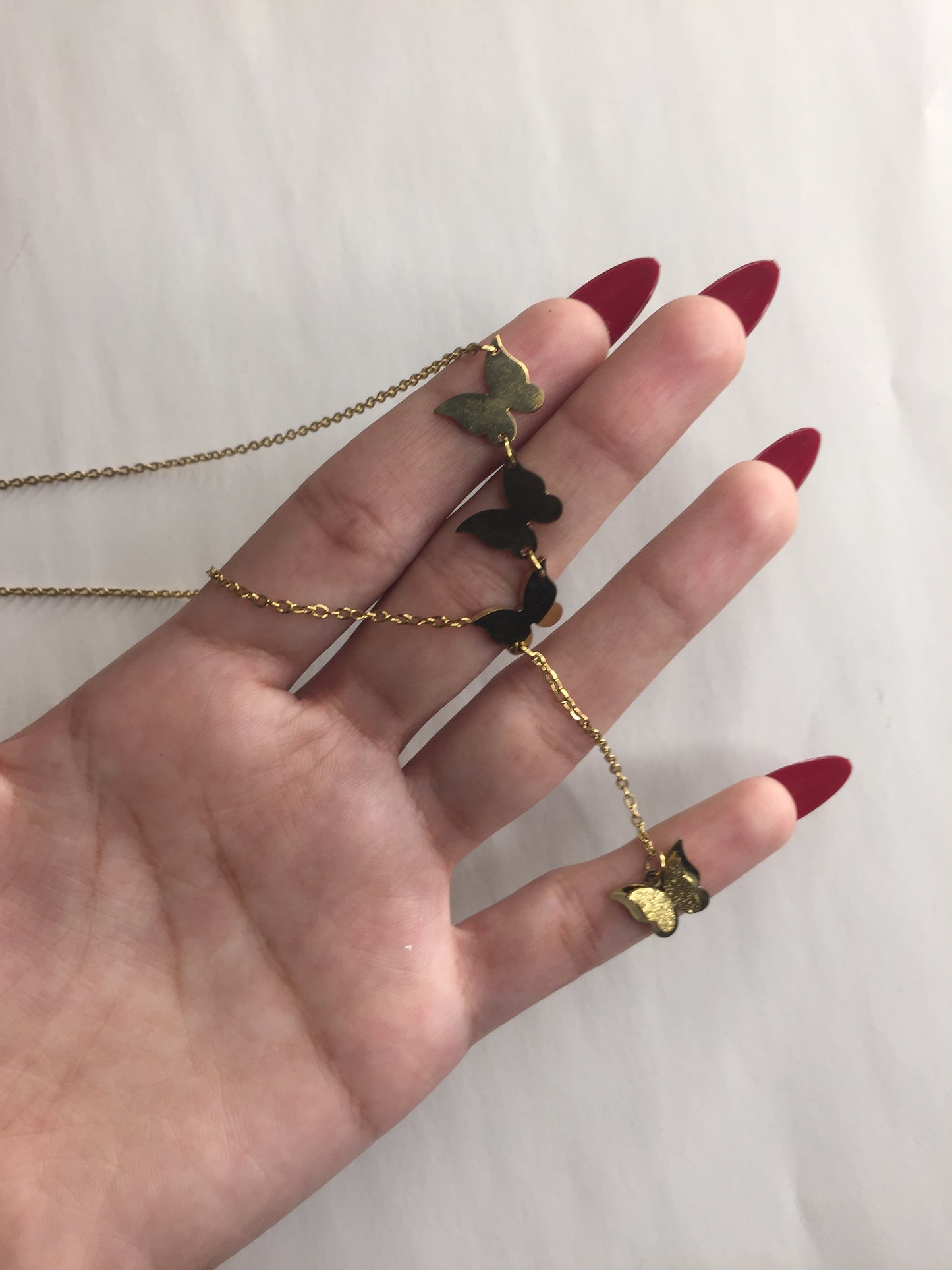 Golden Butterfly Charm Necklace