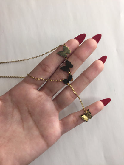 Golden Butterfly Charm Necklace