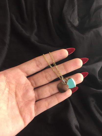 Elegant Double Heart Pendant Necklace