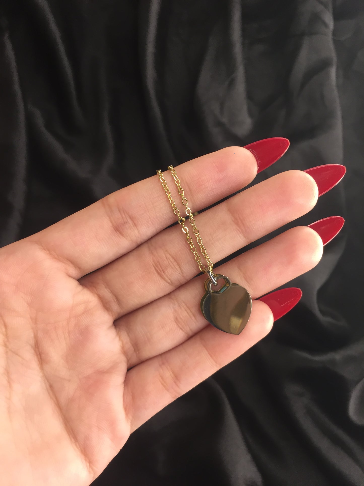 Elegant Double Heart Pendant Necklace