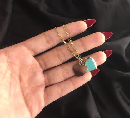 Elegant Double Heart Pendant Necklace